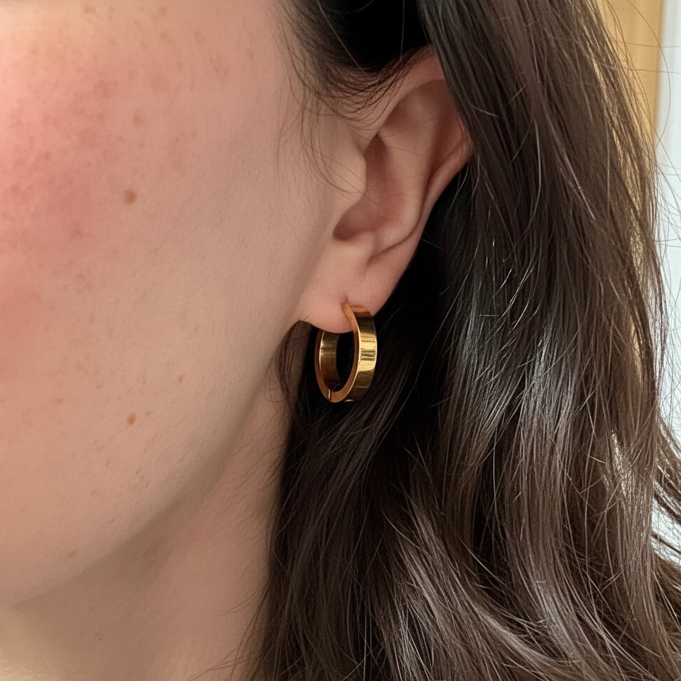 Flat Hoop Earrings